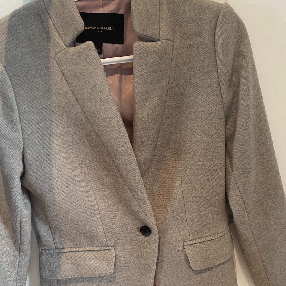Warm grey blazer - Banana Republic